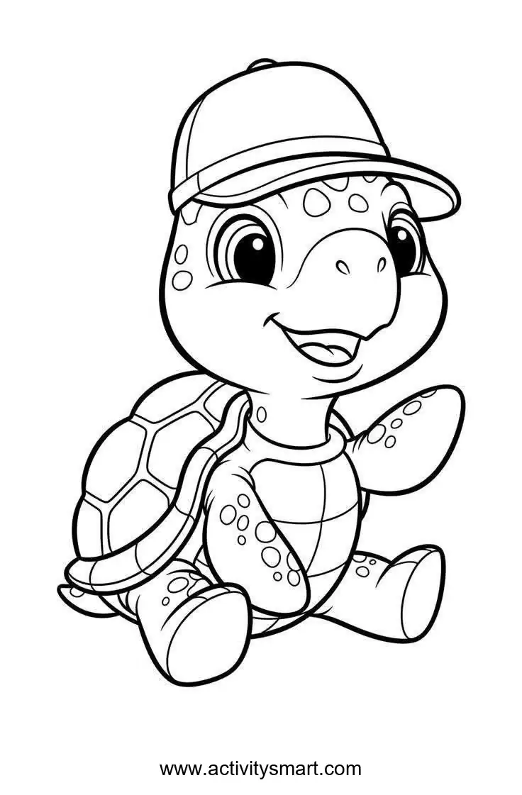 Arctic Animals coloring page for preschool and kindergarten kids