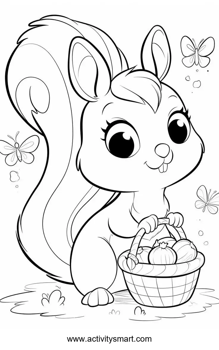 Friendly Monsters coloring page for preschool and kindergarten kids