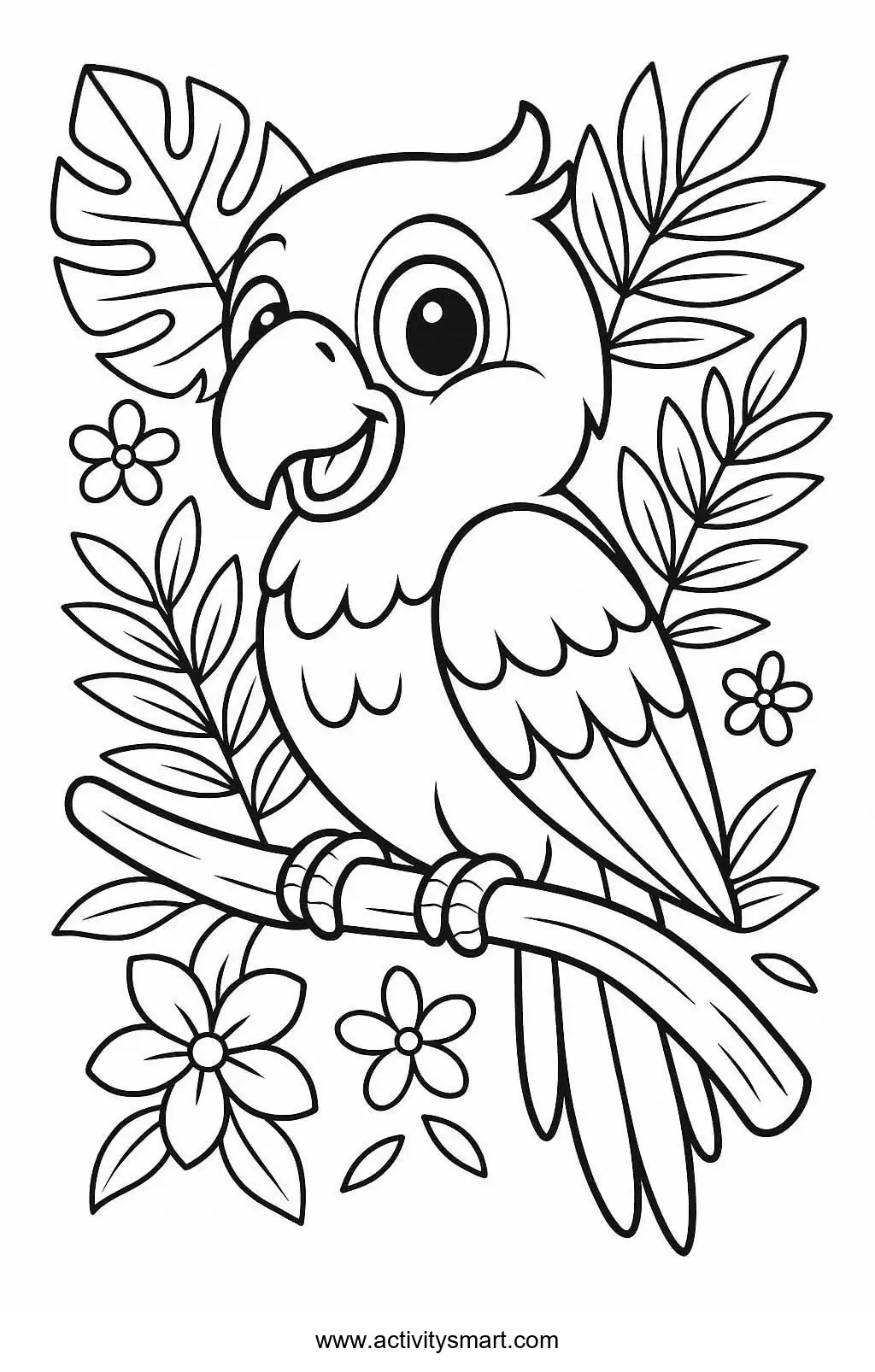Summer Fun coloring page for preschool and kindergarten kids