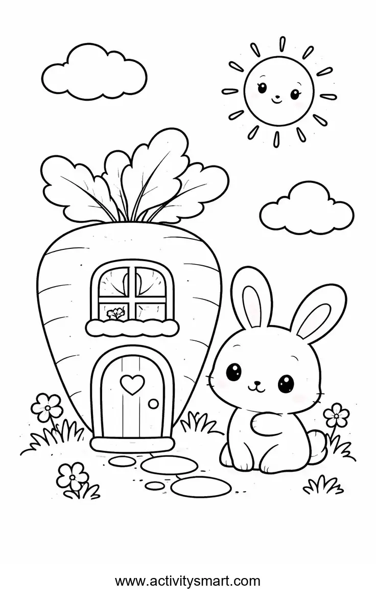 Autumn Leaves coloring page for preschool and kindergarten kids