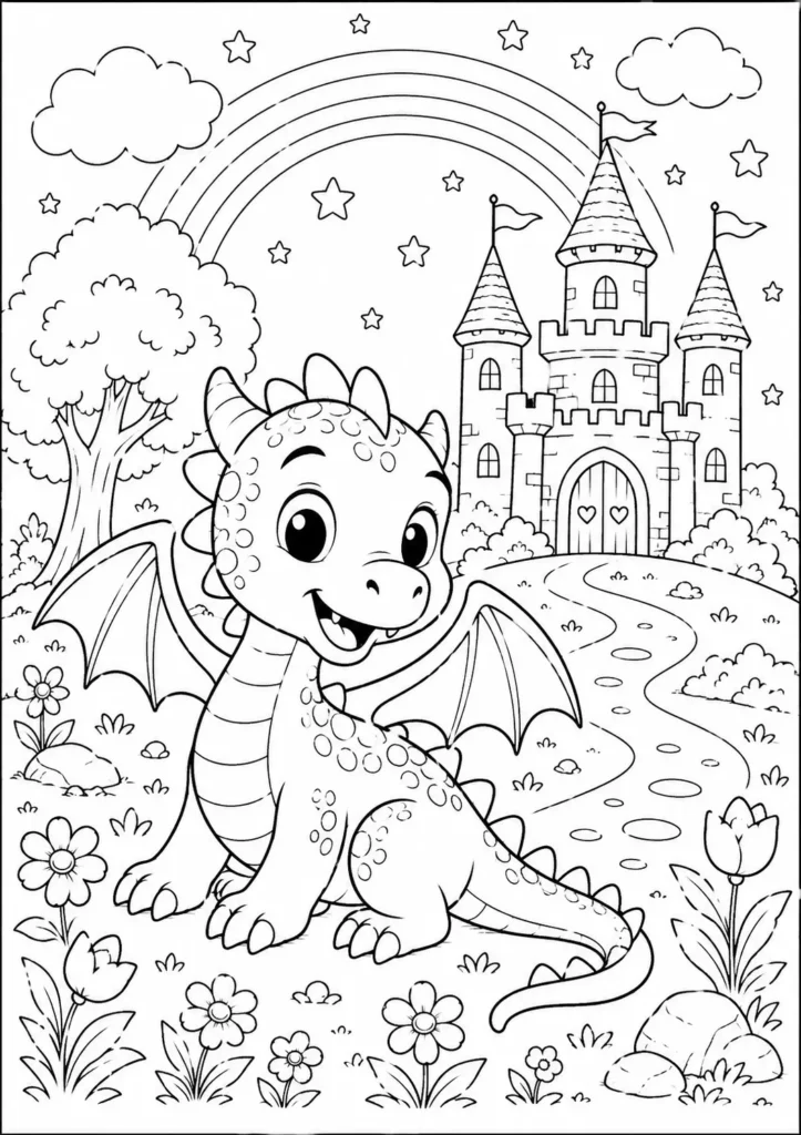 Free Printable Cute Pets Coloring Page