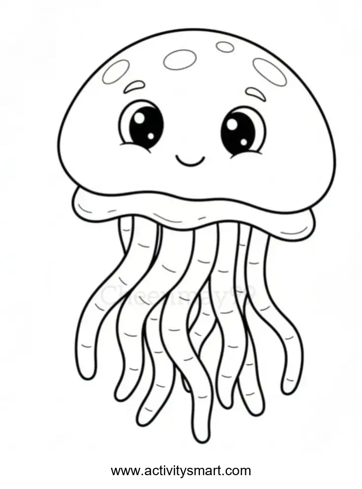 Trees and Leaves coloring page for preschool and kindergarten kids
